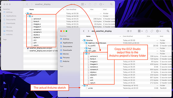 How to Export a Graphical UI From EEZ Studio to Arduino